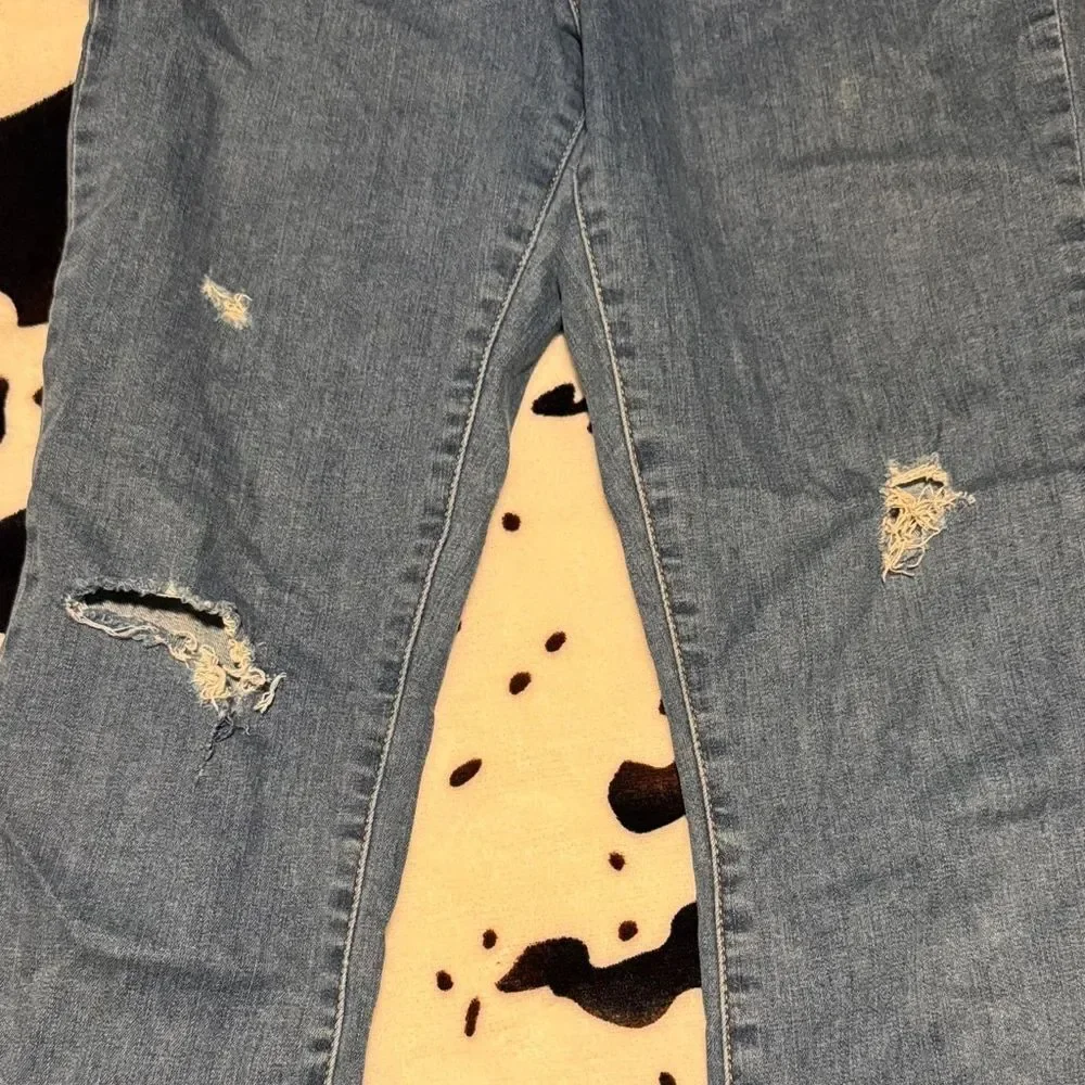 Vans Classic Blue Straight Leg Ripped Jeans - Picture 3 of 4
